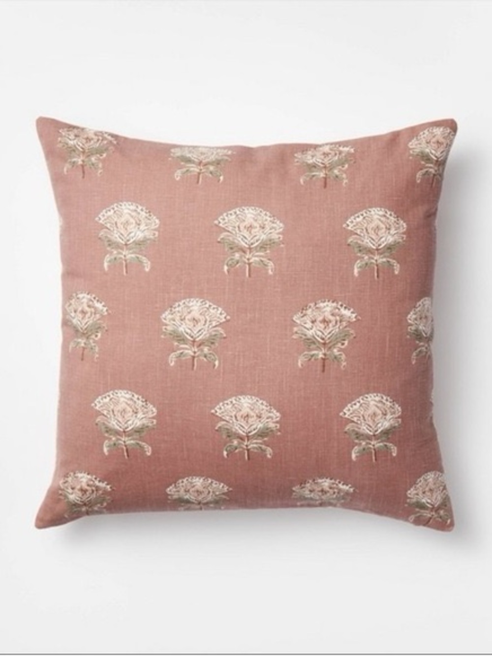 Threshold Studio McGee block print floral throw pillow